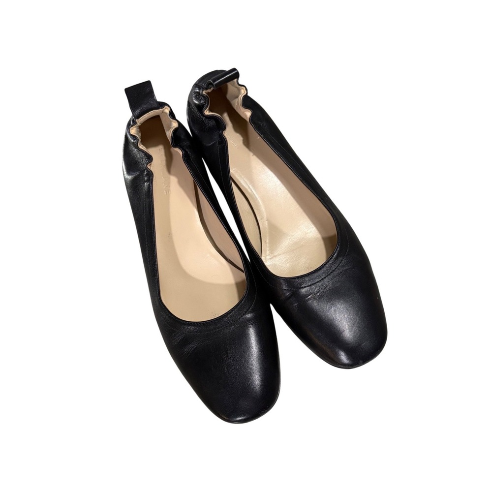 Everlane The Day Heel Women 10 Black Italian Leather Block Heel Pump